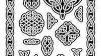 Collection of various celtic knots, celtic frame, vector illustration